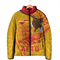 Personalized American Samoa Fautasi Race Padded Jacket Aeto Pago Pago with Eagle Samoan Tribal Patterns LT03 - Polynesian Pride