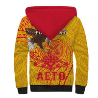 Personalized American Samoa Fautasi Race Sherpa Hoodie Aeto Pago Pago with Eagle Samoan Tribal Patterns LT03 - Polynesian Pride
