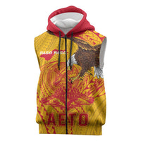 Personalized American Samoa Fautasi Race Sleeveless Zip Hoodie Aeto Pago Pago with Eagle Samoan Tribal Patterns LT03 Multicolor - Polynesian Pride