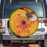 American Samoa Fautasi Race Spare Tire Cover Aeto Pago Pago with Eagle Samoan Tribal Patterns LT03 Multicolor - Polynesian Pride