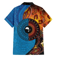 Fiji and Australia Together Family Matching Short Sleeve Bodycon Dress and Hawaiian Shirt Tapa Tribal Tattoo mix Aboriginal Pattern