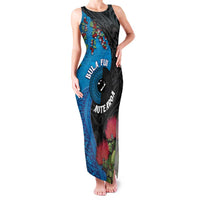 Fiji and New Zealand Together Family Matching Tank Maxi Dress and Hawaiian Shirt Tapa Maori Tattoo mix Tagimoucia and Pohutukawa