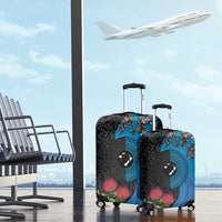 Fiji and New Zealand Together Luggage Cover Tapa Maori Tattoo mix Tagimoucia and Pohutukawa