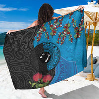 Fiji and New Zealand Together Sarong Tapa Maori Tattoo mix Tagimoucia and Pohutukawa