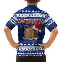 Tokelau Christmas Family Matching Tank Maxi Dress and Hawaiian Shirt Santa Claus Tokelau Flag and Coat of Arms with Polynesian Pattern LT03 - Polynesian Pride