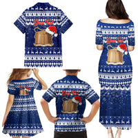 Personalised Tokelau Christmas Family Matching Puletasi Dress and Hawaiian Shirt Santa Claus Tokelau Flag and Coat of Arms with Polynesian Pattern LT03 - Polynesian Pride