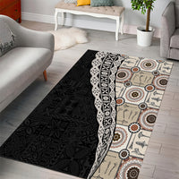 Tukenny Pattern Fijian War Clubs Mix Tapa Tribal Area Rug LT03 - Polynesian Pride