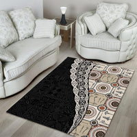 Tukenny Pattern Fijian War Clubs Mix Tapa Tribal Area Rug LT03 - Polynesian Pride