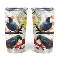 New Zealand Pohutukawa Tui Bird Tumbler Cup Kowhai Version