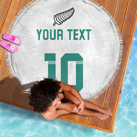 Custom New Zealand Football Beach Blanket Go All Silver Ferns - Towards World Cup 2026