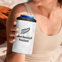 Custom New Zealand Football 4 in 1 Can Cooler Tumbler Go All Silver Ferns - Towards World Cup 2026