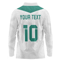 Custom New Zealand Football Long Sleeve Polo Shirt Go All Silver Ferns - Towards World Cup 2026