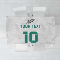 Custom New Zealand Football Tablecloth Go All Silver Ferns - Towards World Cup 2026