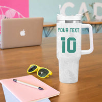 Custom New Zealand Football Tumbler With Handle Go All Silver Ferns - Towards World Cup 2026