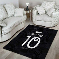 Custom New Zealand Rugby Area Rug All Silver Ferns Blacks