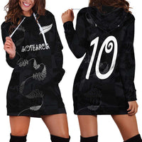 Custom New Zealand Rugby Hoodie Dress All Silver Ferns Blacks