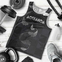 Custom New Zealand Rugby Men Tank Top All Silver Ferns Blacks