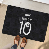 Custom New Zealand Rugby Rubber Doormat All Silver Ferns Blacks