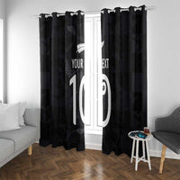 Custom New Zealand Rugby Window Curtain All Silver Ferns Blacks LT03 With Grommets Black - Polynesian Pride