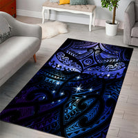 New Zealand Matariki Area Rug Maori Pattern and Matariki Sky Night LT03 - Polynesian Pride
