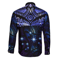 New Zealand Matariki Family Matching Tank Maxi Dress and Hawaiian Shirt Maori Pattern and Matariki Sky Night LT03 - Polynesian Pride