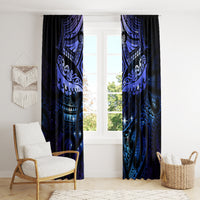 New Zealand Matariki Window Curtain Maori Pattern and Matariki Sky Night LT03 - Polynesian Pride