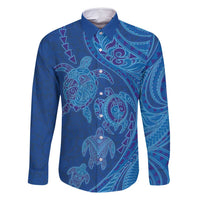 Hawaiian Turtles and Polynesian Art Tattoo Family Matching Mermaid Dress and Hawaiian Shirt Ocean Abyss