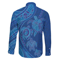 Hawaiian Turtles and Polynesian Art Tattoo Family Matching Puletasi and Hawaiian Shirt Ocean Abyss