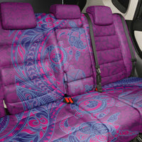 Hawaiian Turtles and Polynesian Art Tattoo Back Car Seat Cover Cerise