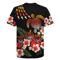 Hawaiian Hibiscus Turtle and Tropical Flower Rugby Jersey Dynamic Vibe LT03 - Polynesian Pride