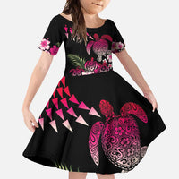 Hawaiian Hibiscus Turtle and Tropical Flower Family Matching Long Sleeve Bodycon Dress and Hawaiian Shirt Sweet Vibe