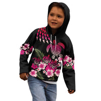 Hawaiian Hibiscus Turtle and Tropical Flower Kid Hoodie Sweet Vibe