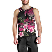 Hawaiian Hibiscus Turtle and Tropical Flower Men Tank Top Sweet Vibe