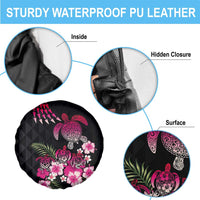 Hawaiian Hibiscus Turtle and Tropical Flower Spare Tire Cover Sweet Vibe