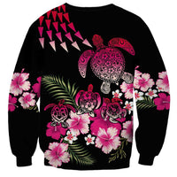 Hawaiian Hibiscus Turtle and Tropical Flower Sweatshirt Sweet Vibe