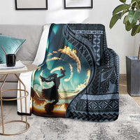 Samoan Siapo Motif and Siva Afi Dance Blanket