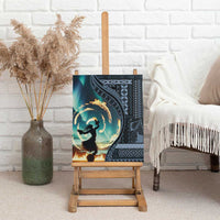Samoan Siapo Motif and Siva Afi Dance Canvas Wall Art