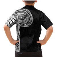 Samoan Art Tattoo Polynesian Pattern Family Matching Mermaid Dress and Hawaiian Shirt