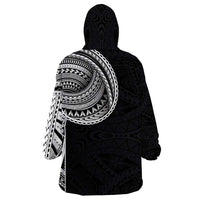 Samoan Art Tattoo Polynesian Pattern Wearable Blanket Hoodie LT03 - Polynesian Pride