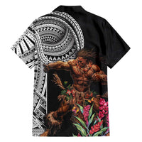 Samoan Warrior Art Tattoo Hawaiian Shirt Polynesian Pattern and Teuila LT03 - Polynesian Pride