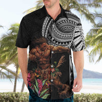 Samoan Warrior Art Tattoo Hawaiian Shirt Polynesian Pattern and Teuila LT03 - Polynesian Pride