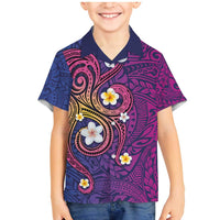 Hawaiian Octopus Tattoo and Frangipani Family Matching Mermaid Dress and Hawaiian Shirt