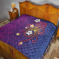 Hawaiian Octopus Tattoo and Frangipani Quilt