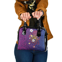 Hawaiian Octopus Tattoo and Frangipani Shoulder Handbag LT03 One Size Purple - Polynesian Pride
