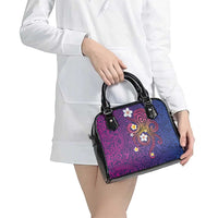 Hawaiian Octopus Tattoo and Frangipani Shoulder Handbag LT03 - Polynesian Pride