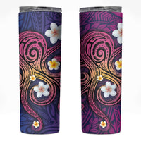 Hawaiian Octopus Tattoo and Frangipani Skinny Tumbler