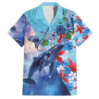 Hawaii Aloha Whales Family Matching Summer Maxi Dress and Hawaiian Shirt Hibiscus and Whales with Polynesian Pattern - Polynesian Pride