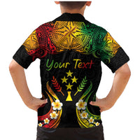 Personalised Kosrae Liberation Day Family Matching Mermaid Dress and Hawaiian Shirt Polynesian Tattoo and Plumeria Reggae Color LT03 - Polynesian Pride
