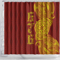 Tonga 676 Ngatu Tribal Tattoo Shower Curtain