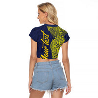 Personalised Tokelau Classic Ngatu Motifs Raglan Cropped T Shirt